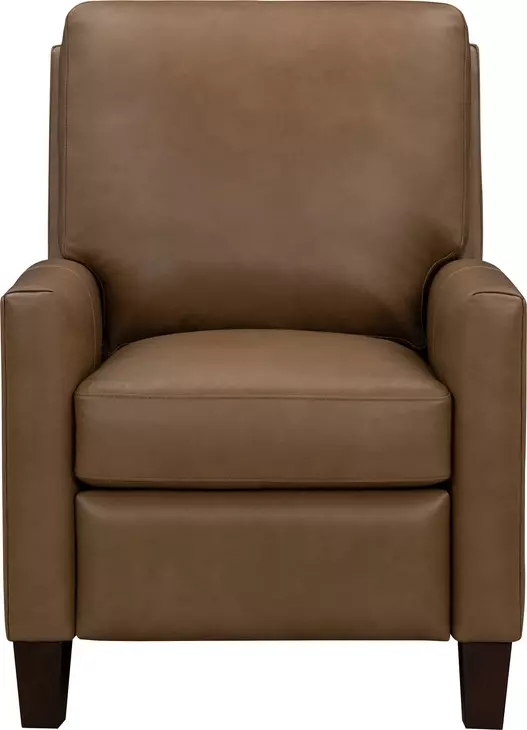 Fremont Hillwood Toffee Leather Push Thru The Arms Recliner