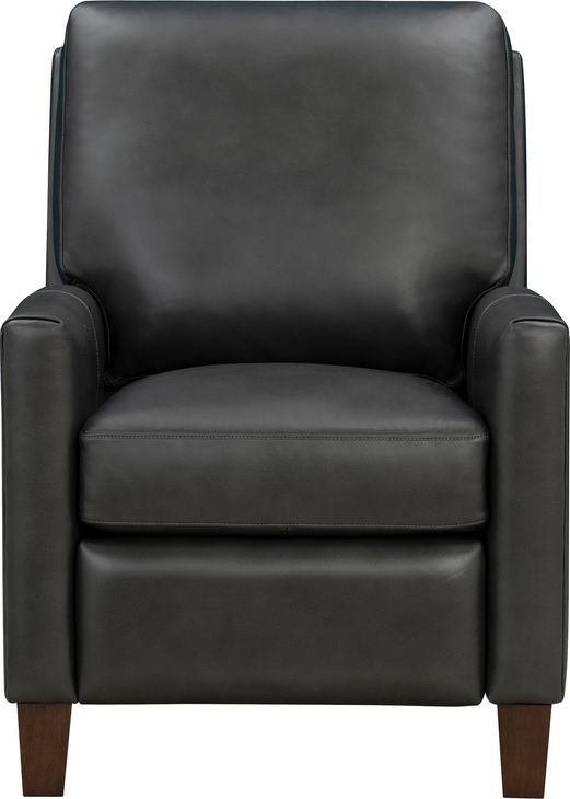 Fremont Elway Dark Gray Leather Push Thru The Arms Recliner