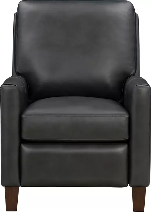 Fremont Elway Dark Gray Leather Push Thru The Arms Recliner