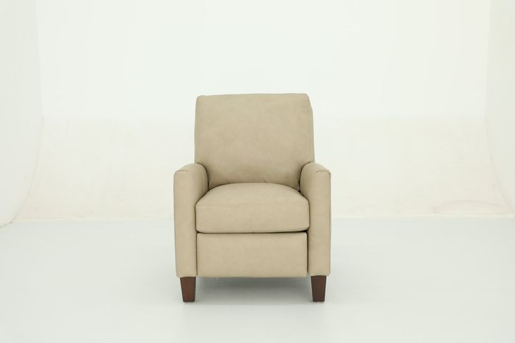 Fremont Cashmere Stone Leather Push Thru The Arms Recliner