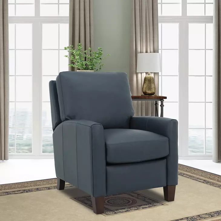 Fremont Santa Fe Ocean Leather Push Thru The Arms Recliner