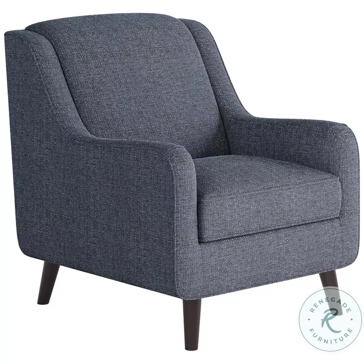 Sugarshack Blue Navy Sloped Arm Accent Chair