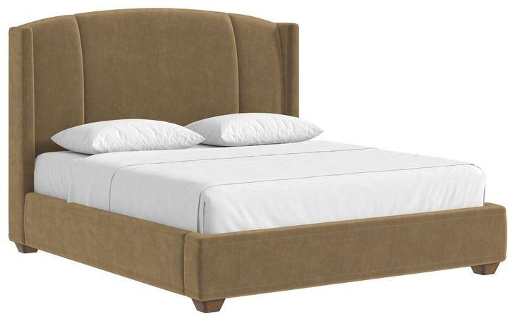 Harbor Camel King Upholstered Panel Bed