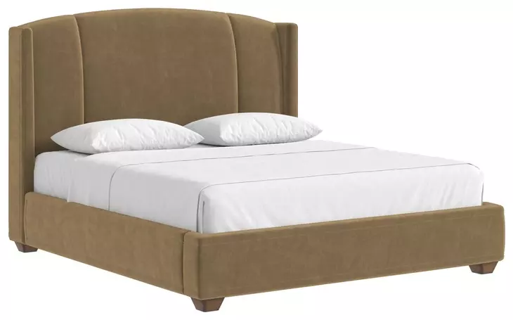Harbor Camel King Upholstered Panel Bed