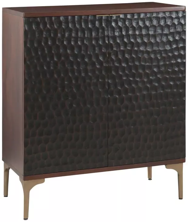 Vallarta Brown and Gray 2 Door Bar Cabinet