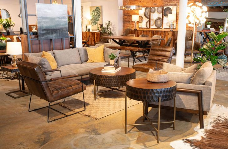 Melbourne Antique Whiskey Leather Accent Chair