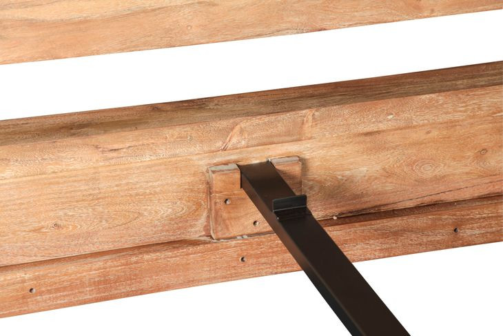 Mesa Brushed Acacia King Canopy Bed