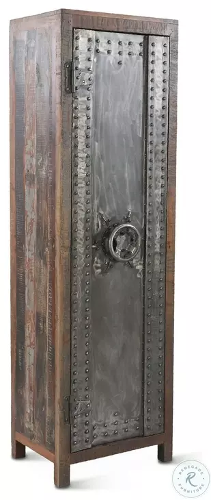 Welles Multicolor Reclaimed Vault Style Tall Cabinet