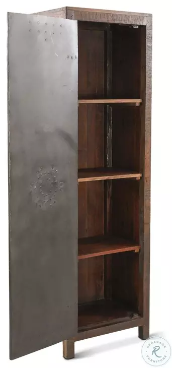 Welles Multicolor Reclaimed Vault Style Tall Cabinet