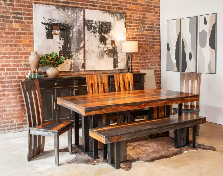 Summit Capri Sheesham 80" Rectangular Dining Room Set
