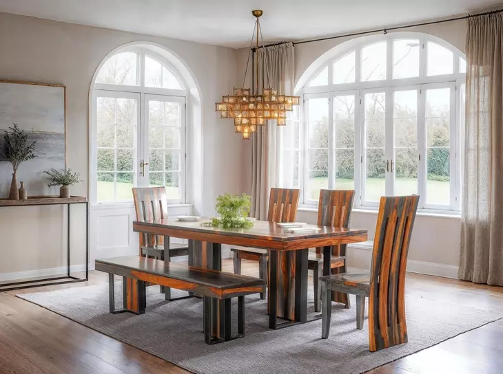 Summit Capri Sheesham 80" Rectangular Dining Room Set