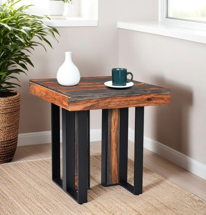 Summit Capri Sheesham Square End Table