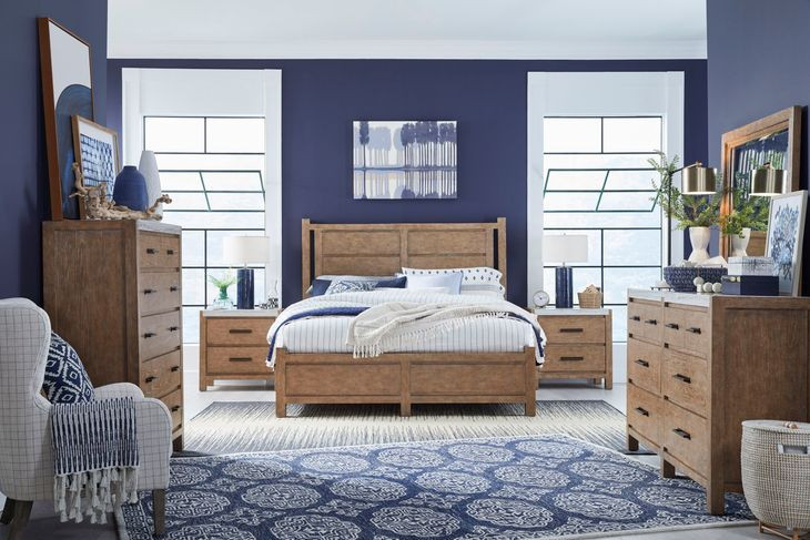 Plum Creek Sierra Brown California King Panel Bed