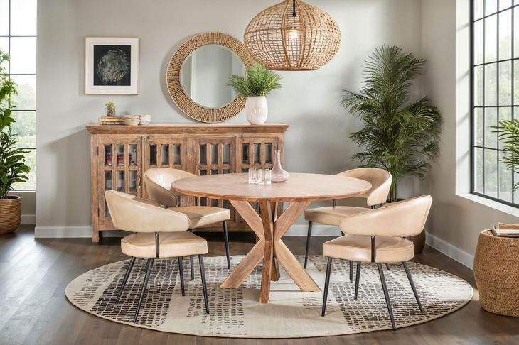 Stockholm Weathered Acacia 54" Round Dining Table
