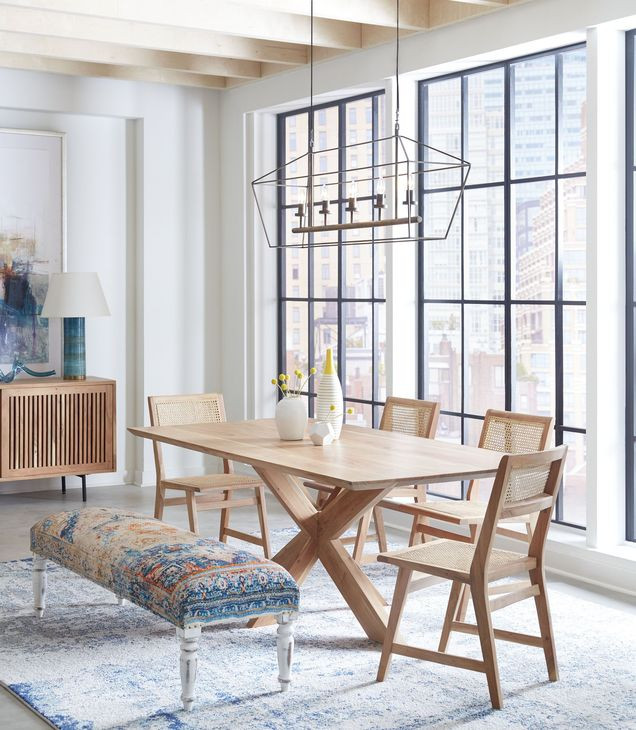 Stockholm Weathered Acacia 78" Rectangular Dining Table