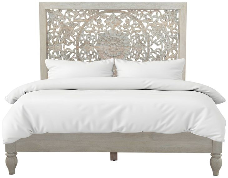 Haveli Heirloom White Queen Panel Bed