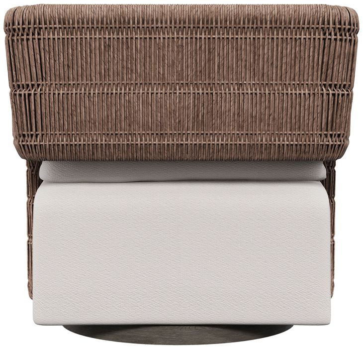 Maldives White Performance Fabric Outdoor Swivel Chair