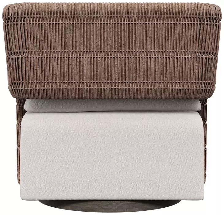 Maldives White Performance Fabric Outdoor Swivel Chair