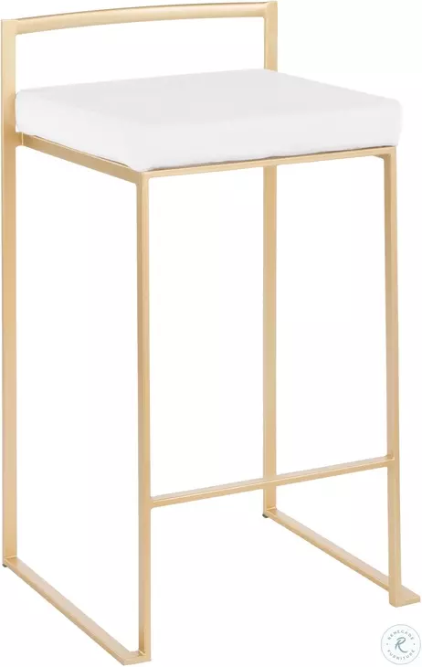 Fuji Antique White Stacker Counter Stool Set Of 2