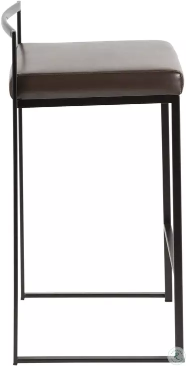 Fuji Black and Brown Counter Stool Set of 2