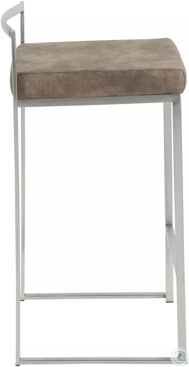 Fuji Brown Counter Stool Set of 2