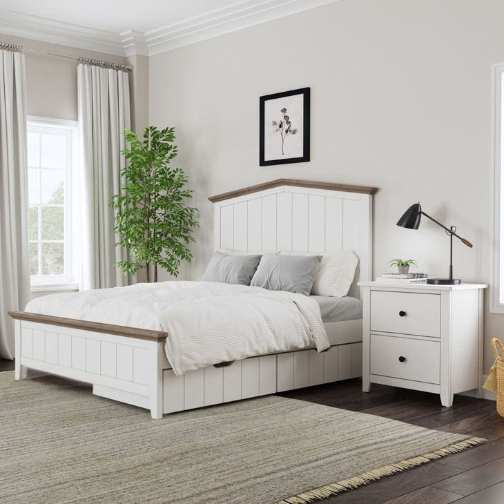 Lodge Cookies and Cream Full Bed with 1 Set of Drawer