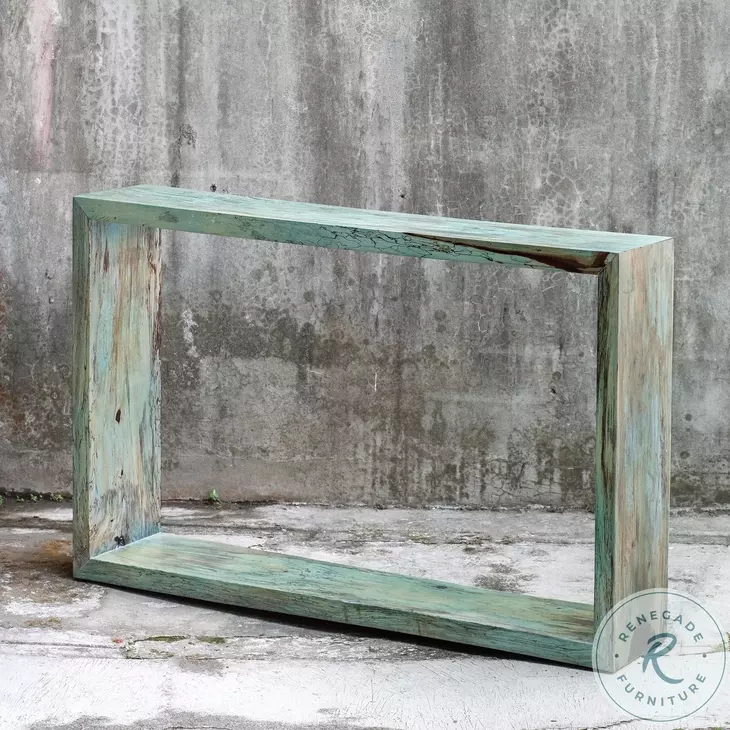 Cassius Caribbean Blue Green Console Table