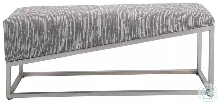 Pinnacle Gray and White Bench