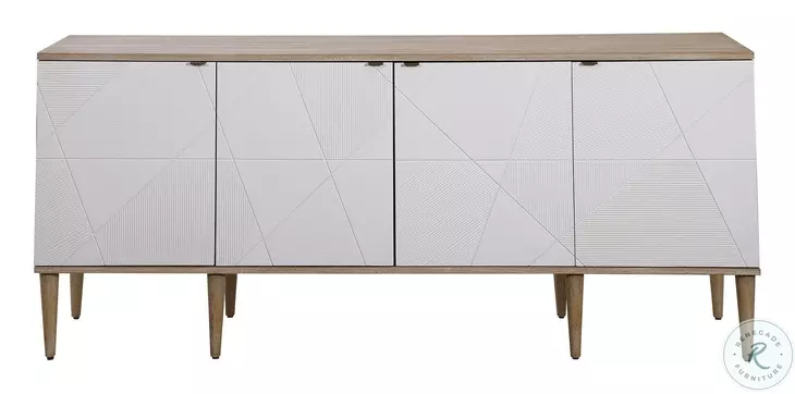 Tightrope neutral Oak Ceruse 4 Door Accent Cabinet