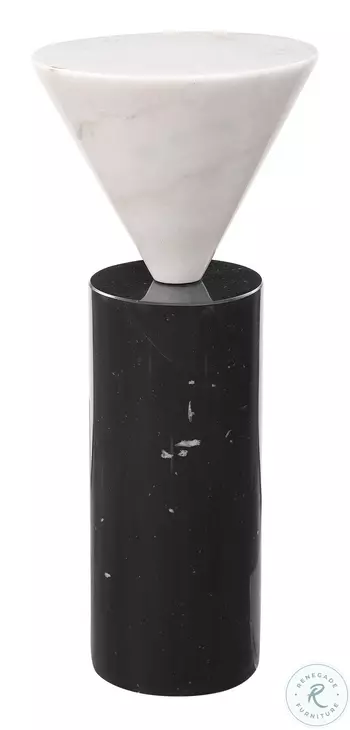 Brock Black and White End Table