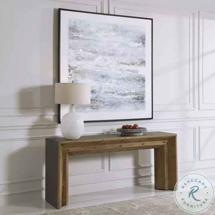 Zianis neutral and Gray Console Table