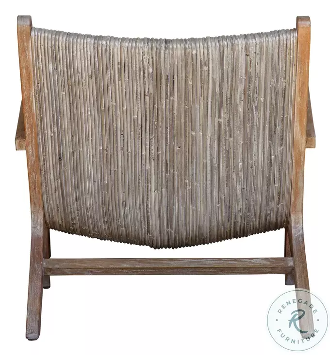 Zella Neutral Beige and Light Gray Accent Chair