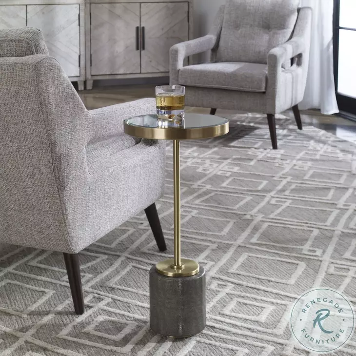 Marco Brushed Brass Accent Table