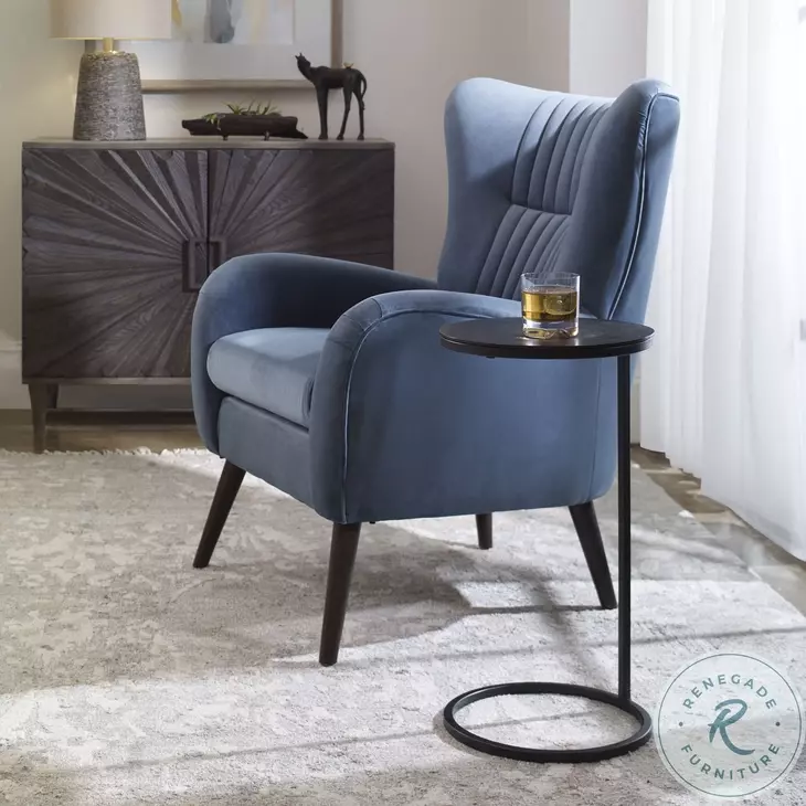 Thornfield Aged Black and Antique Bronze Accent Table