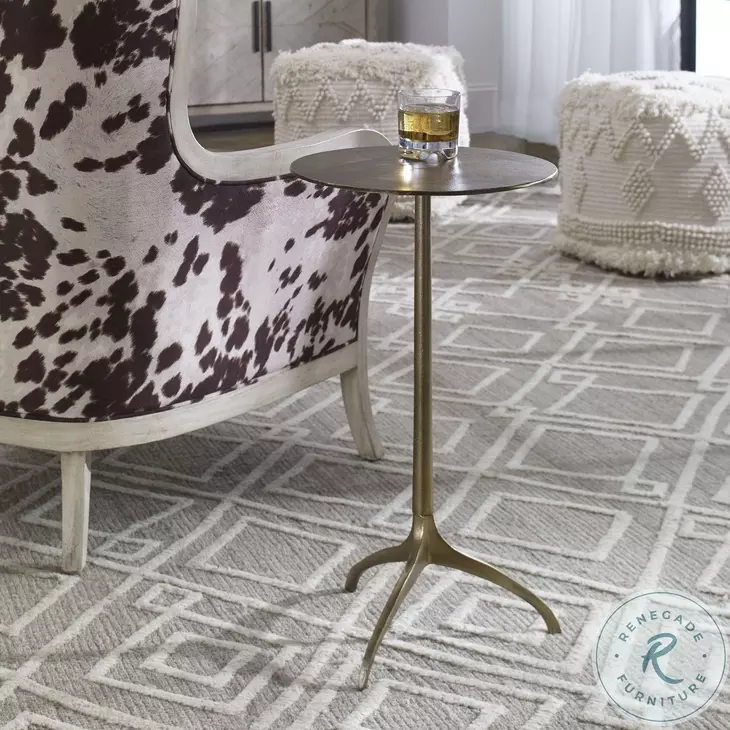 Clement Antique Gold Accent Table