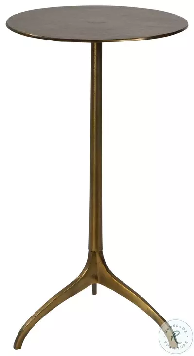 Clement Antique Gold Accent Table