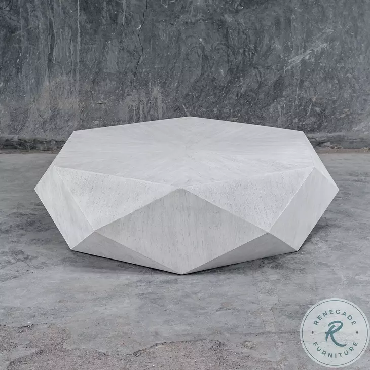 Ashford White Ceruse Cocktail Table