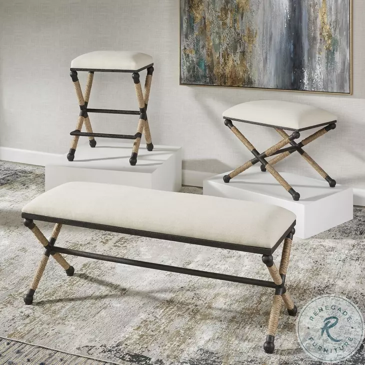 Ravon Neutral Oatmeal Counter Height Stool