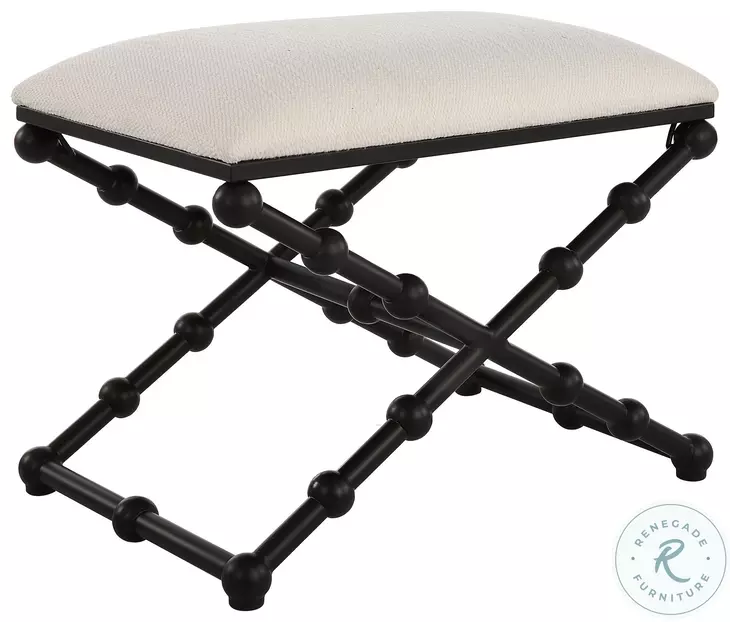 Steele Crisp White Small Bench