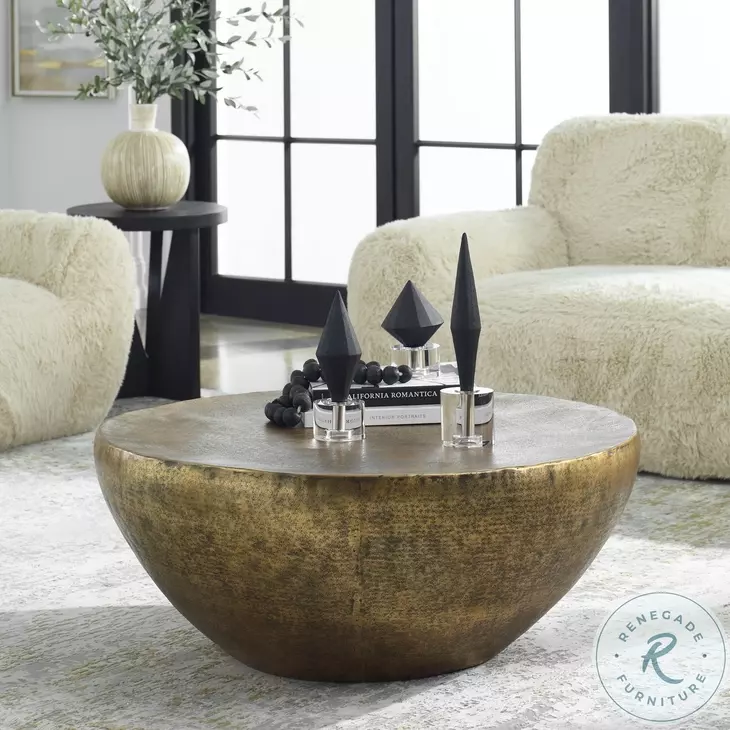 Opulent Antique Gold Coffee Table