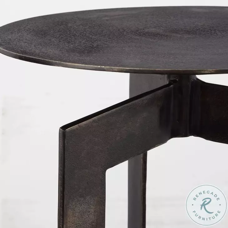 Spiron Rich Gunmetal Accent Table