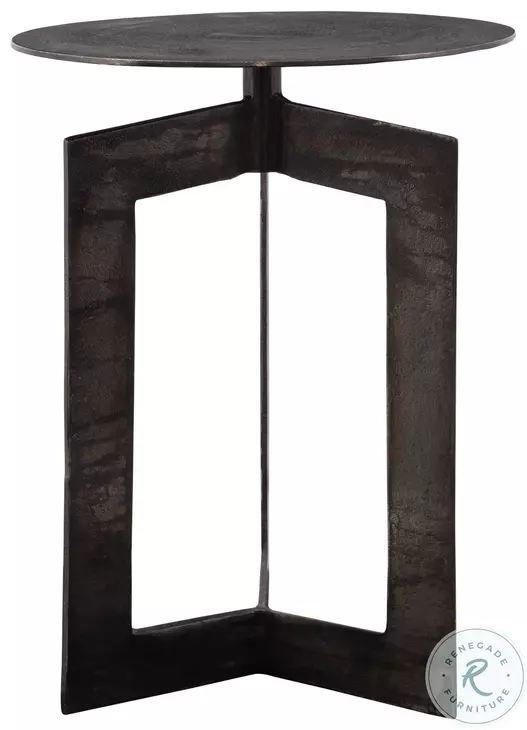 Spiron Rich Gunmetal Accent Table