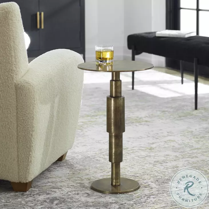 Salomar Antique Gold Accent Table