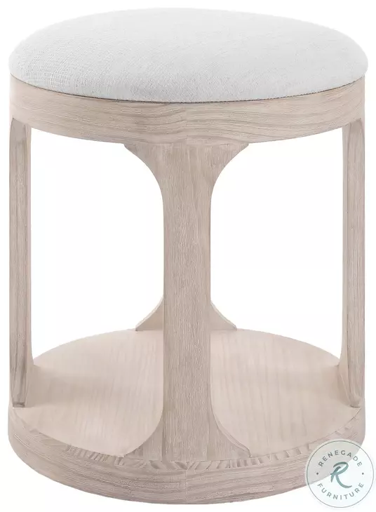 Dennen Off White Ottoman
