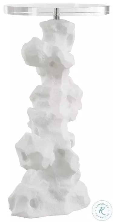 Remnant White Stone Drink Table