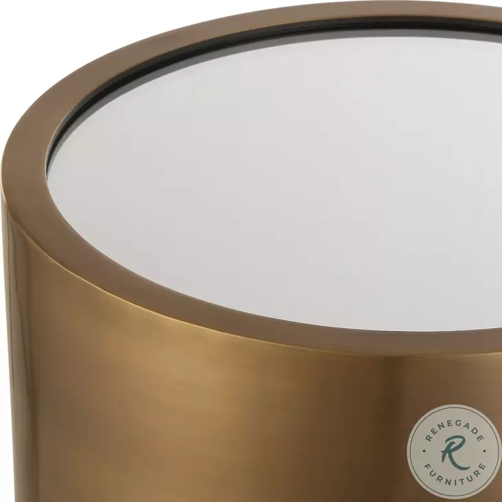 Zonavis Brushed Brass Drink Table