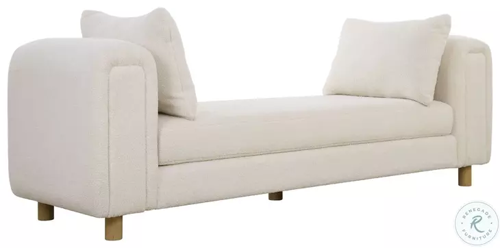 Repose Soft Ivory Oversized Bench