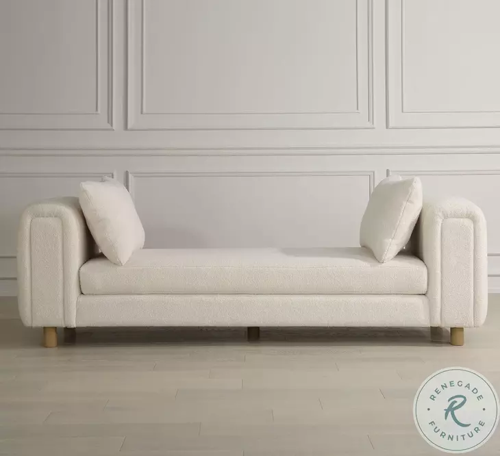 Repose Soft Ivory Oversized Bench