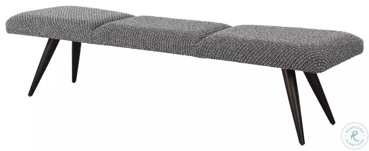 Tiegan Charcoal And Slate Gray Bench