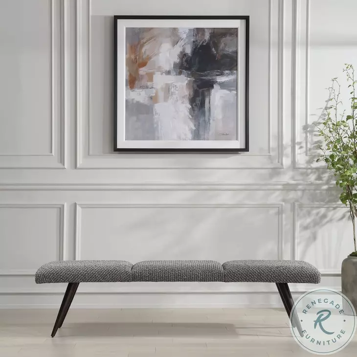 Tiegan Charcoal And Slate Gray Bench